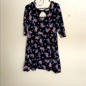 LC Floral Black Dress